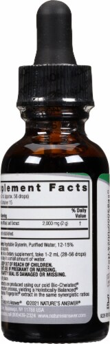Nature's Answer® Low Alcohol Damiana Herbal Supplement 2000mg Perspective: back