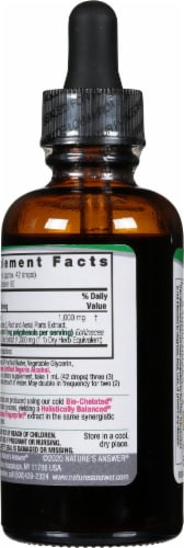 Nature's Answer® Lowest Alcohol Echinacea Aerial Parts Extract Herbal Supplement 1000mg Perspective: back