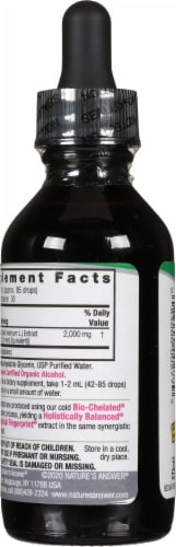Nature's Answer® Lowest Alcohol Elecampane Root Extract Herbal Supplement 2000mg Perspective: back