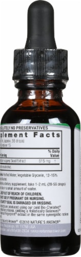 Nature's Answer® Lowest Alcohol Fennel Herbal Supplement 2000mg Perspective: back