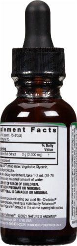 Nature's Answer® Low Alcohol Garlic Extract Herbal Supplement 2000mg Perspective: back