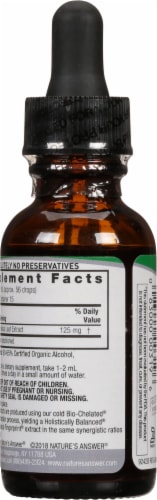 Nature's Answer Ginkgo Biloba Herbal Supplement 500mg Perspective: back