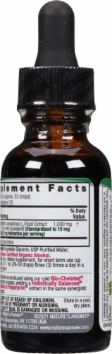 Nature's Answer® Lowest Alcohol Goldenseal Root Extract Herbal Supplement 500mg Perspective: back
