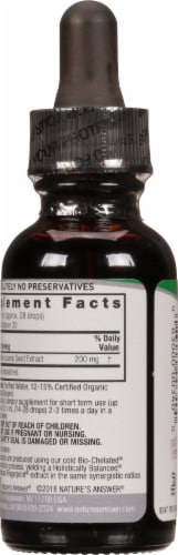 Nature's Answer Guarana Herbal Supplement 1000mg Perspective: back