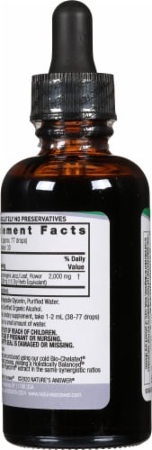 Nature's Answer® Low Alcohol Hawthorne Extract Herbal Supplement 2000mg Perspective: back