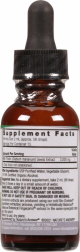 Nature's Answer Milk Thistle Herbal Supplement 2000mg Perspective: back
