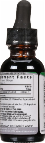 Nature's Answer Motherwort Herbal Supplement 2000mg Perspective: back