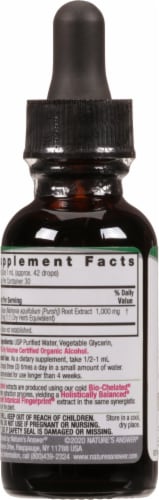 Nature's Answer Oregon Grape Herbal Supplement 1000mg Perspective: back