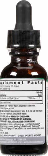 Nature's Answer Pau D' Arco Herbal Supplement 2000mg Perspective: back