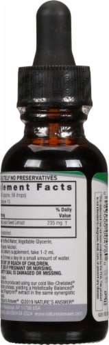 Nature's Answer Pumpkin Herbal Supplement 2000mg Perspective: back