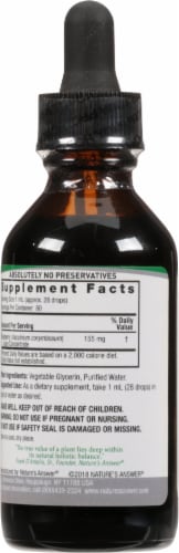 Nature's Answer Blueberry Herbal Supplement 1000mg Perspective: back
