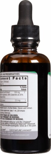 Nature's Answer Alcohol-Free Super Green Tea Extract 100 mg Perspective: back