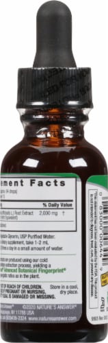 Nature's Answer Marshmallow Root Herbal Supplement Perspective: back