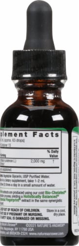 Nature's Answer Red Clover Herbal Supplement 2000mg Perspective: back