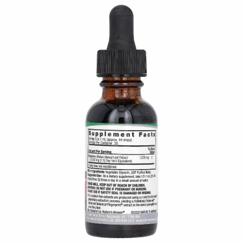 Nature's Answer Raspberry Alcohol-Free 1 000 mg - 1 fl oz (30 ml) Perspective: back