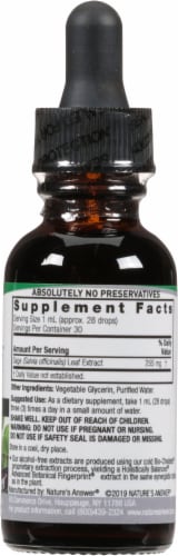 Nature's Answer Sage Extract 1000 mg Perspective: back