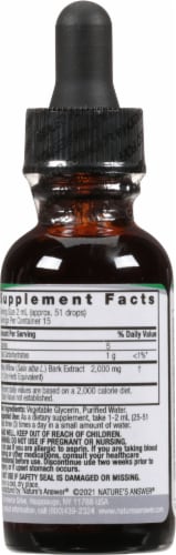 Nature's Answer White Willow Extract 2000 mg Perspective: back