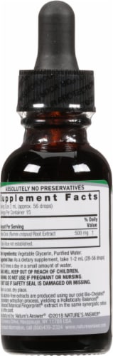 Nature's Answer Yellow Dock Herbal Supplement 2000mg Perspective: back