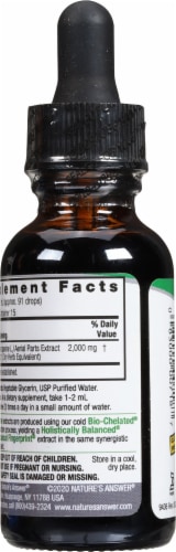 Nature's Answer Alcohol Free Cleavers Herb Extract 2000mg Perspective: back