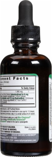 Nature's Answer Echinacea Goldenseal Herbal Supplement 1000mg Perspective: back
