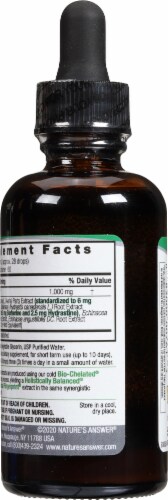 Nature's Answer Echinacea Goldenseal Herbal Supplement 1000mg Perspective: back
