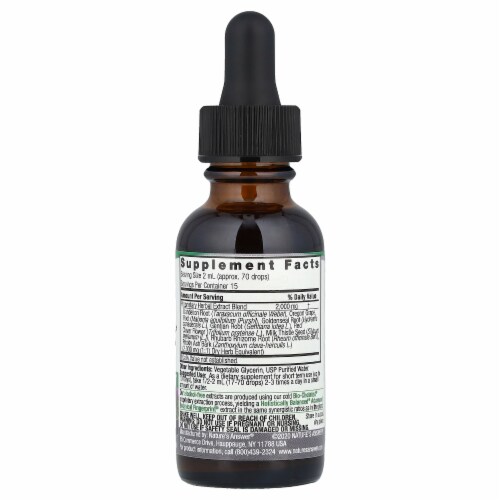Nature's Answer Liver Support Herbal Blend Fluid Extract Alcohol-Free 2 000 mg - 1 Perspective: back