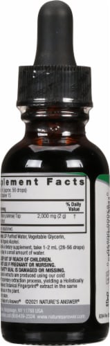 Nature's Answer Red Clover Extract 2000mg Perspective: back