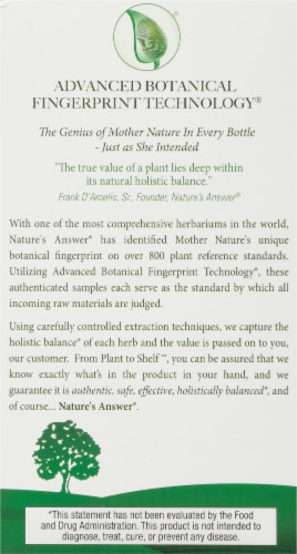 Natures Answer Turmeric 3 Vegetarian Capsules 5000mg Perspective: back