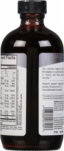 Nature's Answer B Complex Liquid Vitamin Perspective: back