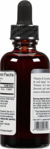 Nature's Answer Liquid Vitamin B-12 Dietary Supplement Perspective: back