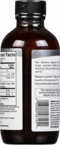 Nature's Answer Liquid Co-Q10 Natural Tangerine Perspective: back