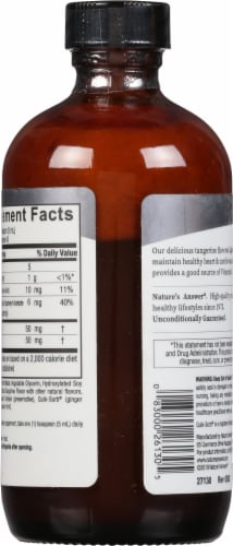 Nature's Answer Liquid Co-Q10 with Vitamin E & C Dietary Supplement Perspective: back