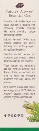 Nature's Answers Citronella Essential Oils Perspective: back