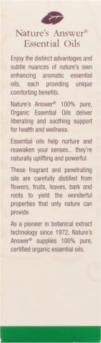 Nature's Answer® Geranium Essential Oil Perspective: back