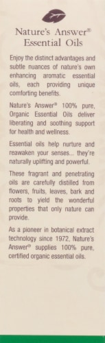 Nature's Answer Orange Essential Oil Perspective: back