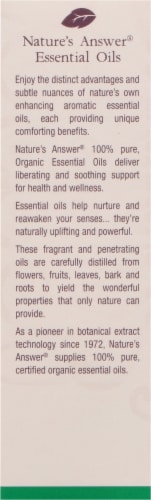 Nature's Answer Organic Patchouli Essential Oil Perspective: back