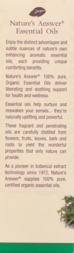 Nature's Answer Rosemary Essential Oil Perspective: back