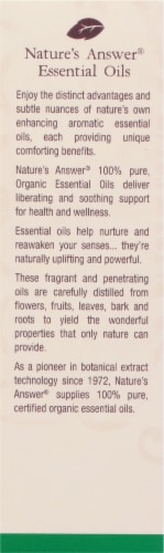 Nature's Answer Organic Spearmint Essential Oil Perspective: back