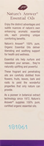 Nature's Answer Organic Night Snooze Essential Oil Perspective: back