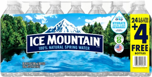 Ice Mountain® 100% Natural Spring Bottled Water Perspective: back