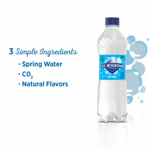 Ice Mountain Sparkling Bottled Water Perspective: back