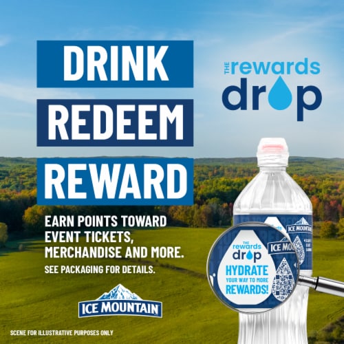 Ice Mountain® 100% Natural Spring Bottled Water Perspective: back