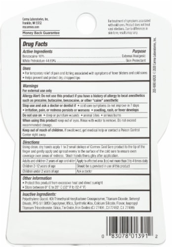 Carmex Multi-Symptom 3-in-1 Cold Sore Treatment Perspective: back