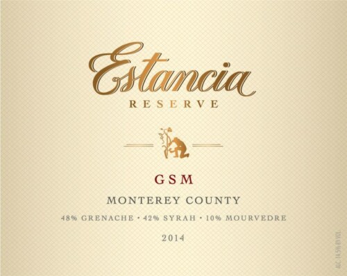 Estancia Reserve Grenache Syrah Mourvedre Red Wine Perspective: back