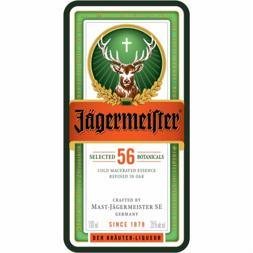 Jagermeister Herbal Liqueur Perspective: back