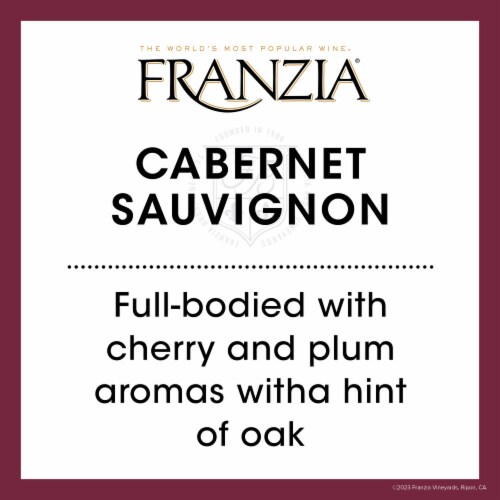 Franzia Vintner Select Cabernet Sauvignon Chile Red Wine Box Perspective: back