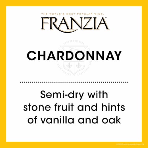 Franzia Vintner Select Chardonnay White Wine Perspective: back
