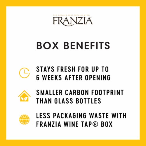 Franzia Rich and Buttery Bold Blends Chardonnay White Box Wine Perspective: back