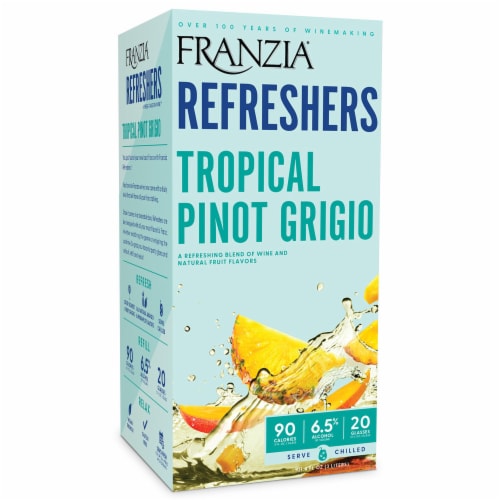 Franzia Refreshers Tropical Pino Grigo Box White Wine Perspective: back