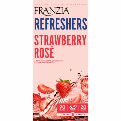 Franzia Strawberry Rose Refreshers Flavored Wine Perspective: back